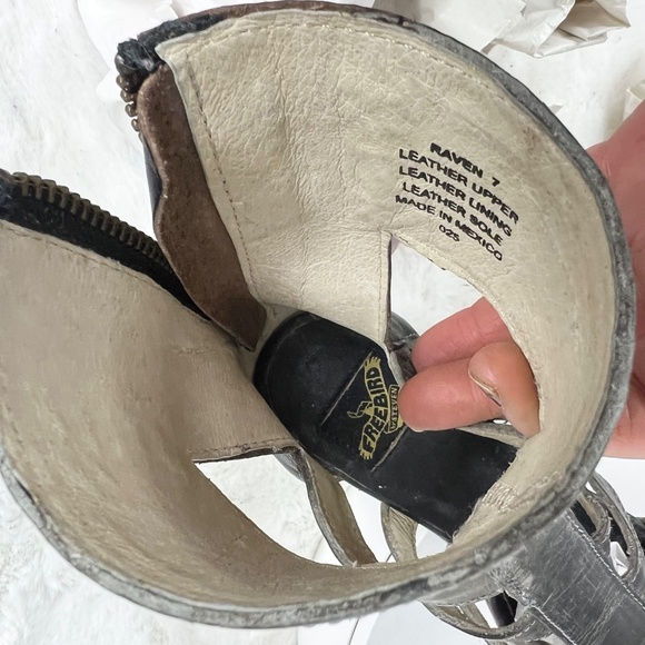 🚫SOLD! NIB/NWT |•FREEBIRD🦅BY STEVEN•| 'RAVEN' Gladiator Bootie/Sandals Size 7 - Picture 12 of 16